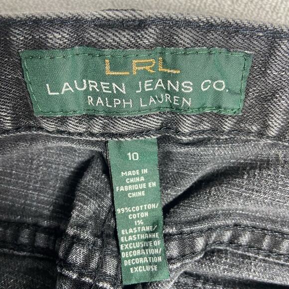 Lauren Ralph Lauren Classic Straight-Leg Women's Size 10 Black Denim Jea… - Picture 5 of 5